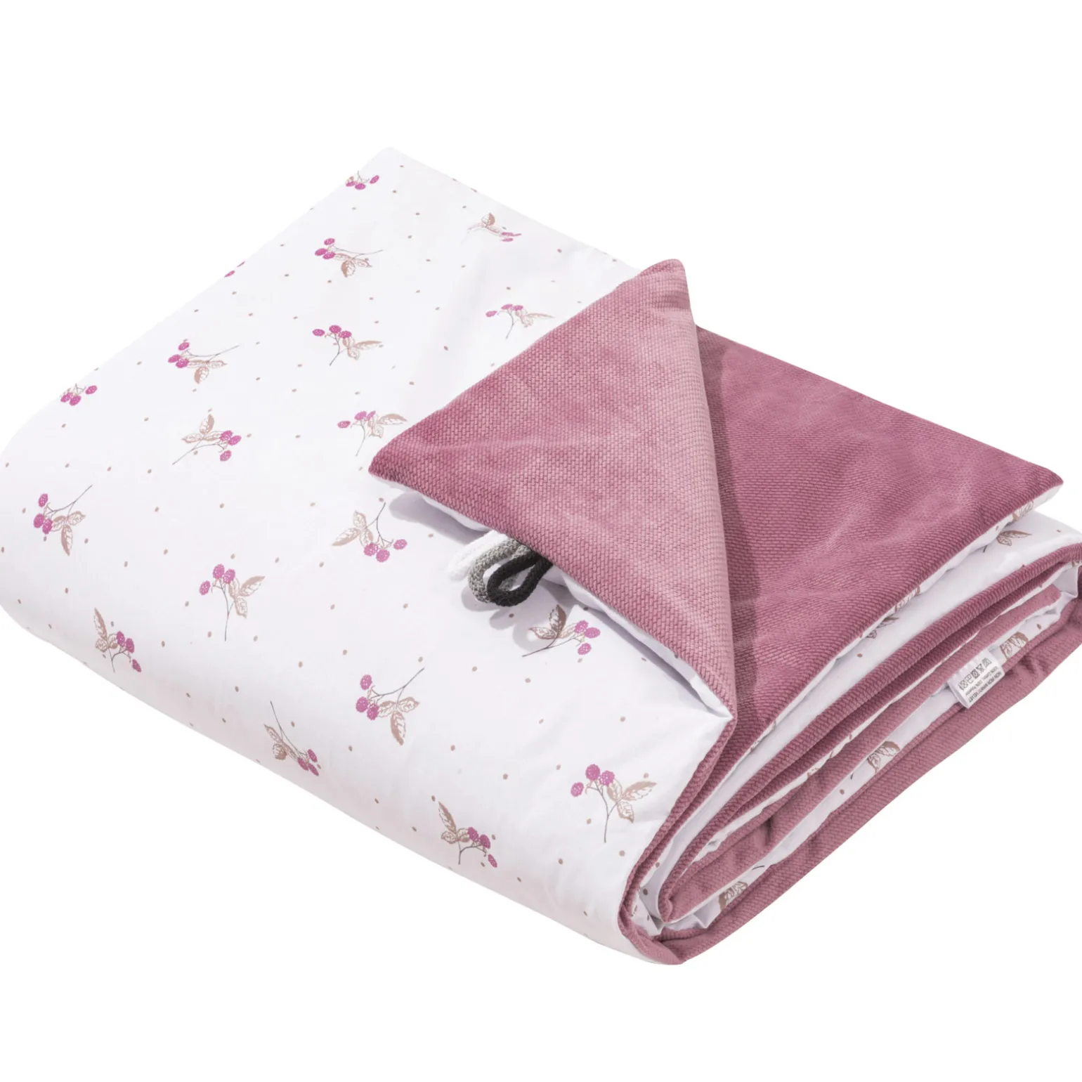 Kocyk przedszkolaka 100x140cm - Blackberry Dreams i Old Rose Velvet