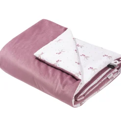 Kocyk przedszkolaka 100x140cm - Blackberry Dreams i Old Rose Velvet