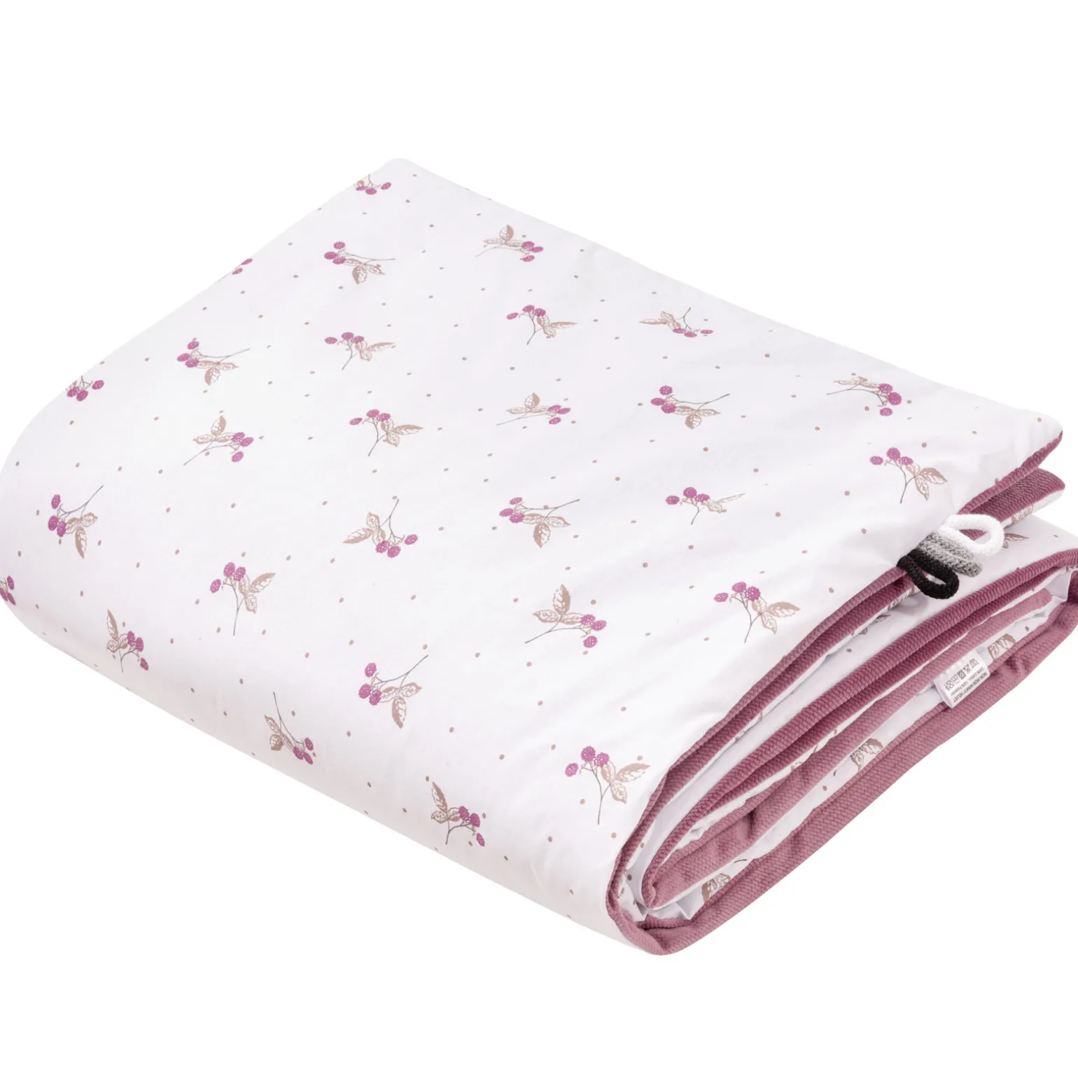 Kocyk przedszkolaka 100x140cm - Blackberry Dreams i Old Rose Velvet
