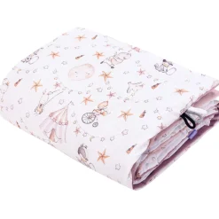Kocyk przedszkolaka 100x140cm - Candy Circus i wrzosowy Soft Velvet