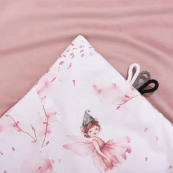 Kocyk przedszkolaka 100x140cm - Little Fairy i Smokey Pink Soft Velvet