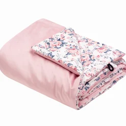 Kocyk przedszkolaka 100x140cm - Roses i Smokey Pink Soft Velvet
