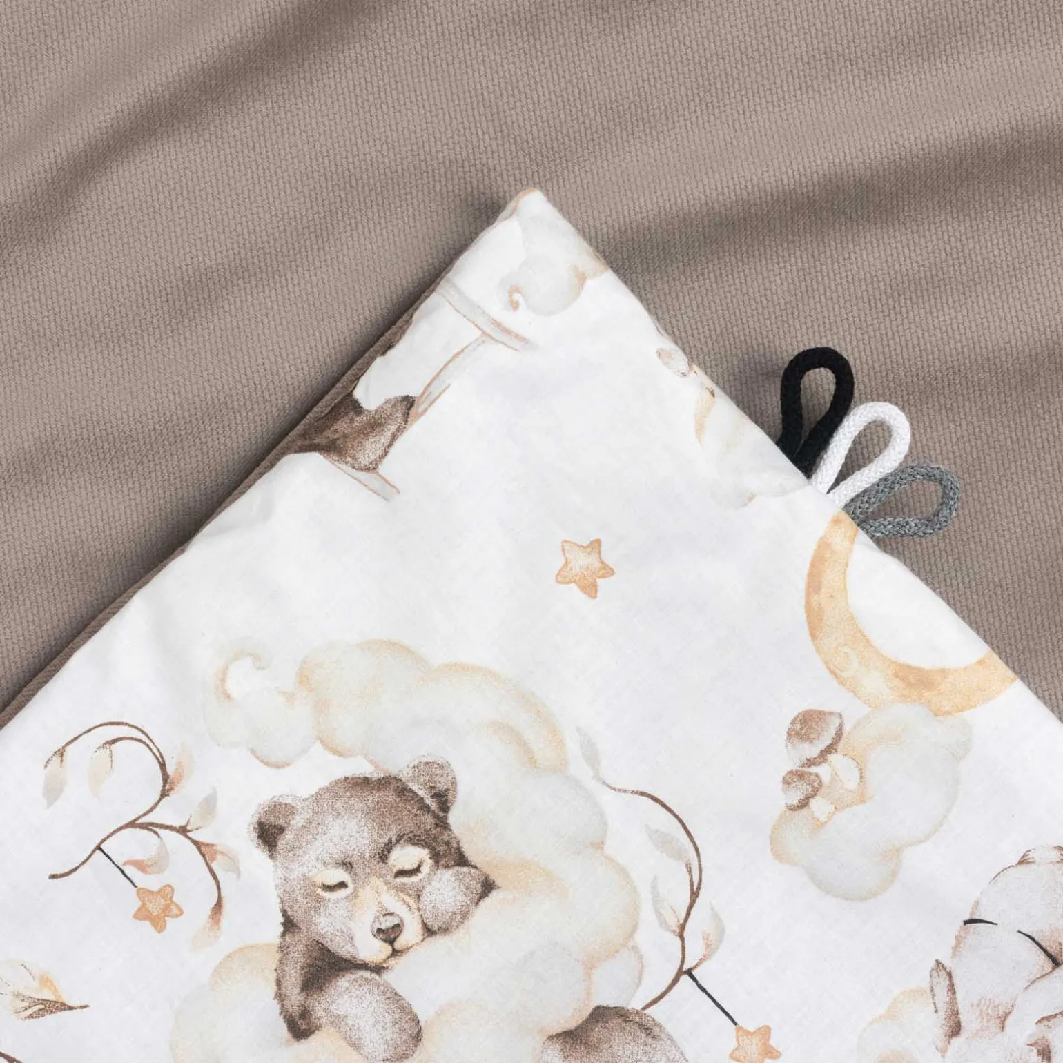 Kocyk przedszkolaka 100x140cm - Sweet Teddy i Latte Velvet