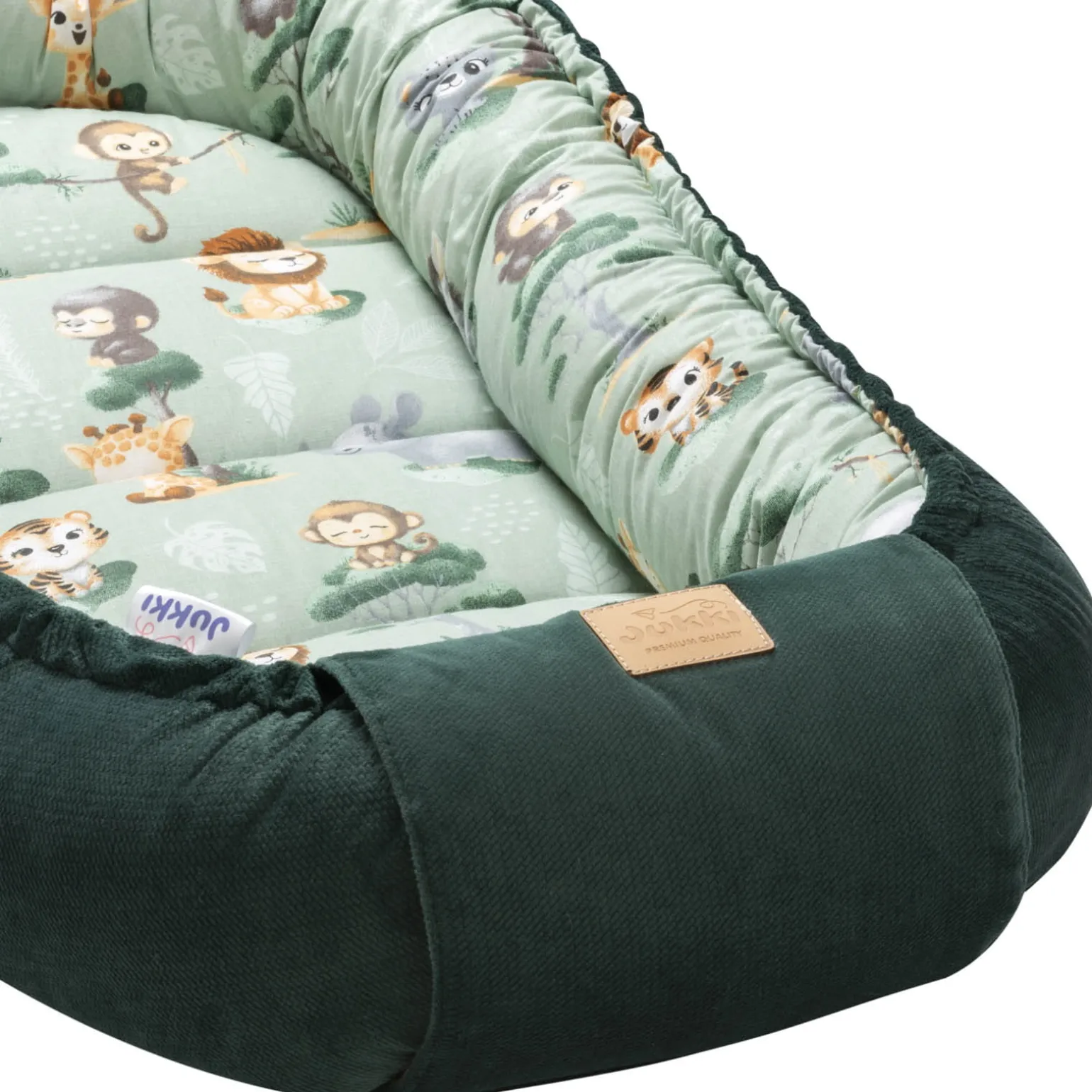 Kokon Comfort - Tropical Animals i butelkowy Velvet