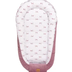 Kokon XXL 65 x 120 cm - Blackberry Dreams i Old Rose Velvet