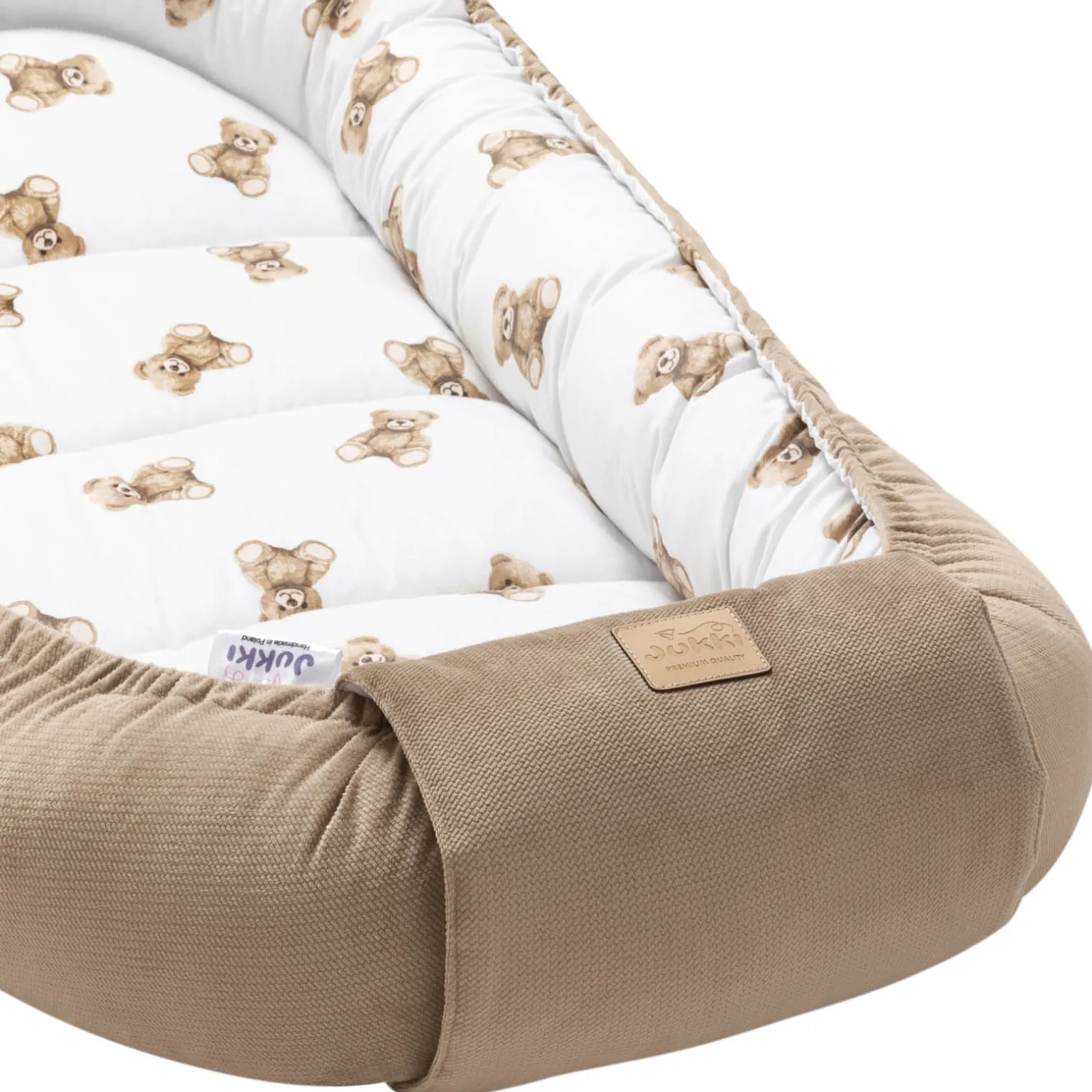 Kokon XXL 65 x 120 cm - Mr. Teddy i Caramel Velvet