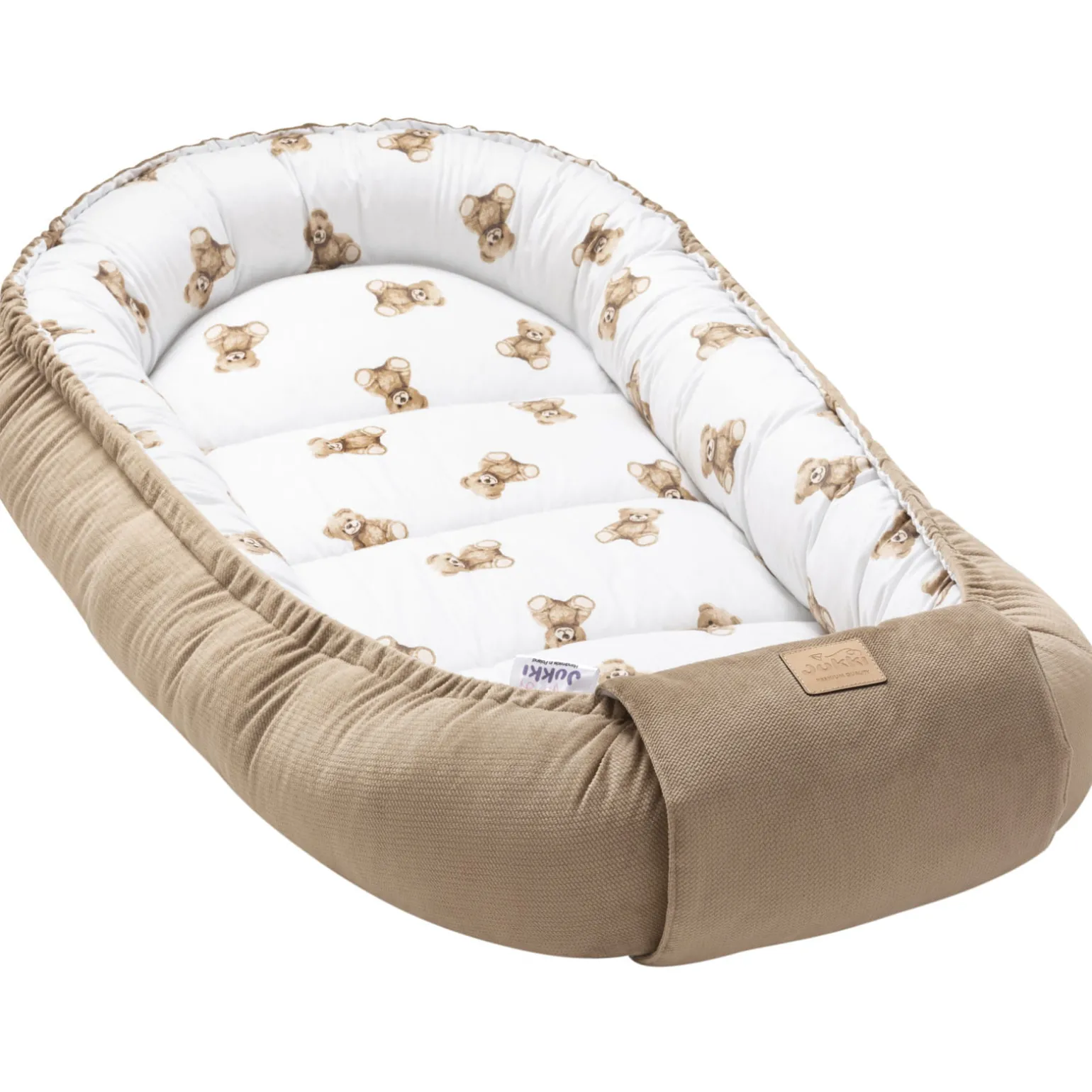 Kokon XXL 65 x 120 cm - Mr. Teddy i Caramel Velvet