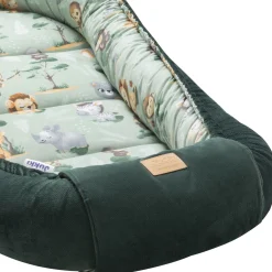 Kokon XXL 65 x 120 cm - Tropical Animals i butelkowy Velvet