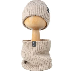 Komin dziecięcy z wełny merino - BEIGE MELANGE