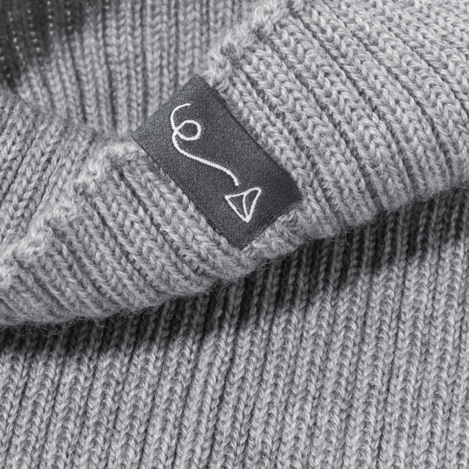 Komin z golfem z wełny merino - GREY MELANGE