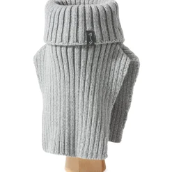 Komin z golfem z wełny merino - GREY MELANGE