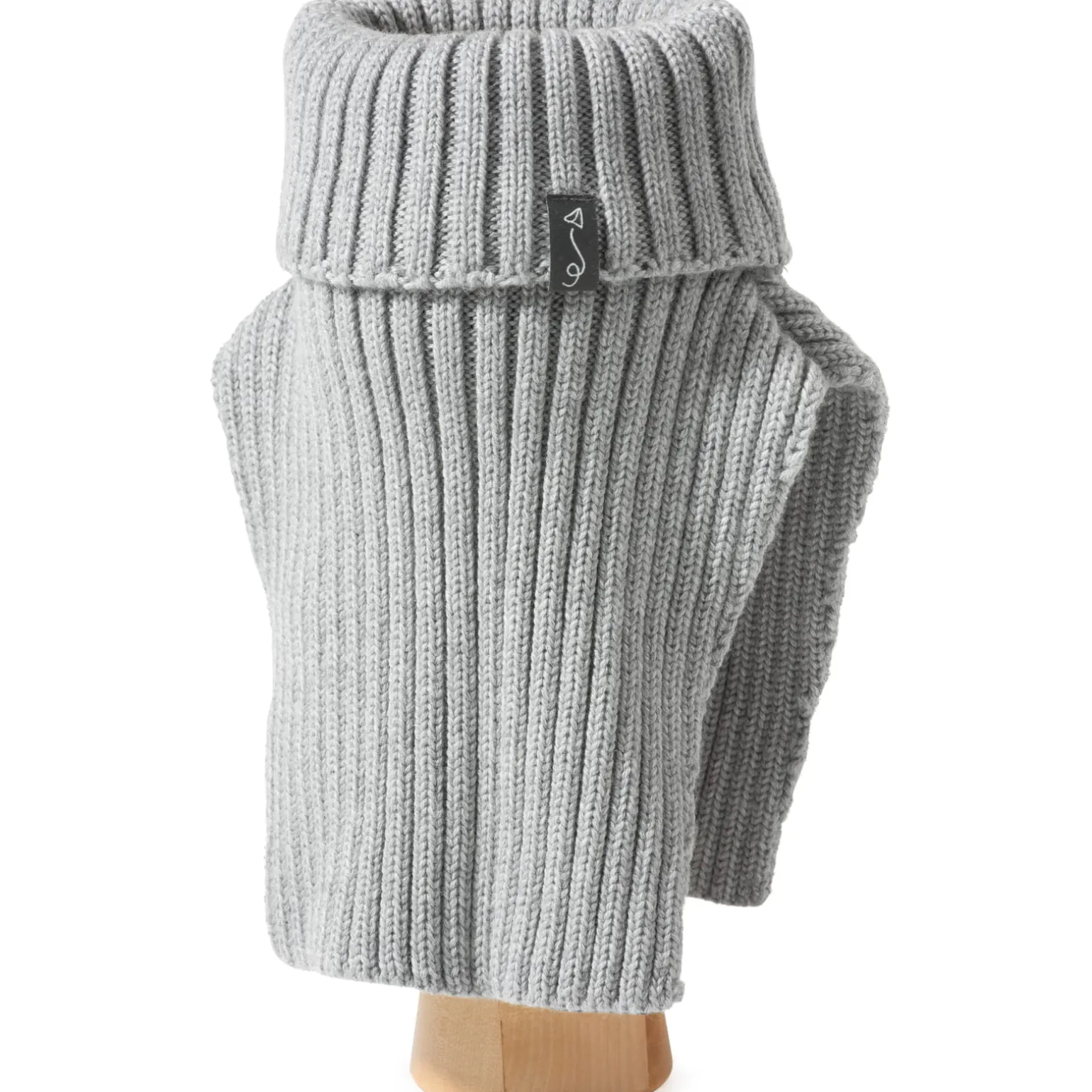 Komin z golfem z wełny merino - GREY MELANGE