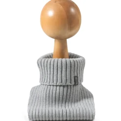 Komin z golfem z wełny merino - GREY MELANGE