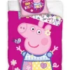 Komplet pościeli dziecięcej, poszwa 135x200 i poszewka 80x80 -PEEPA PIG