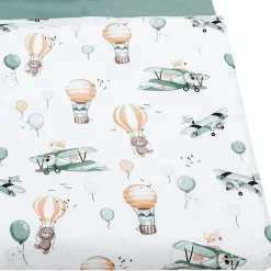 Komplet pościeli, poszewka 60 x 40 cm i poszwa 120 x 90 cm - Balloon Travel