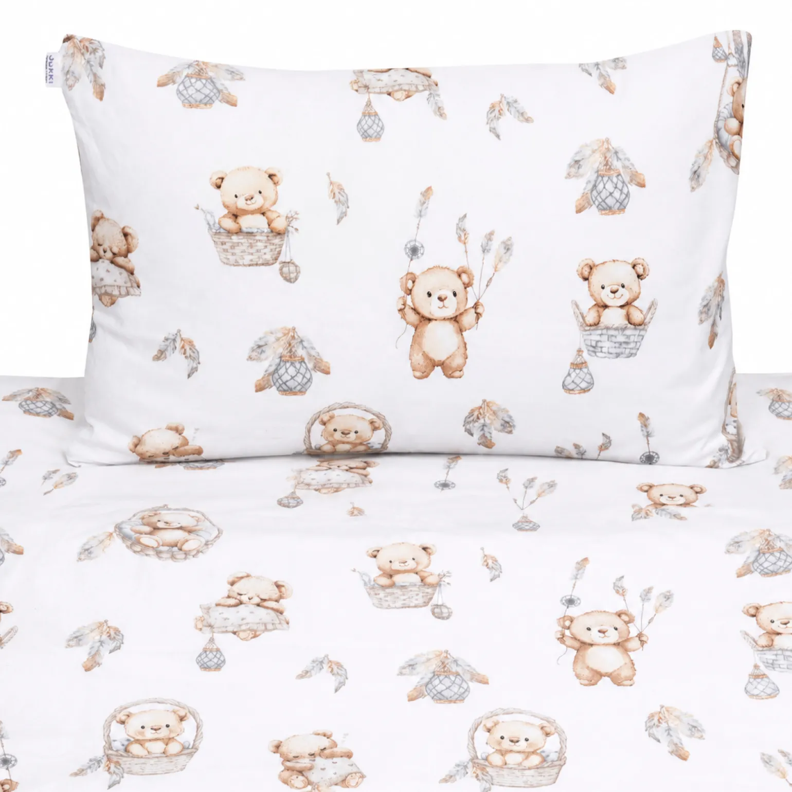 Komplet pościeli, poszewka 60 x 40 cm i poszwa 135 x 100 cm - Boho Bears 2