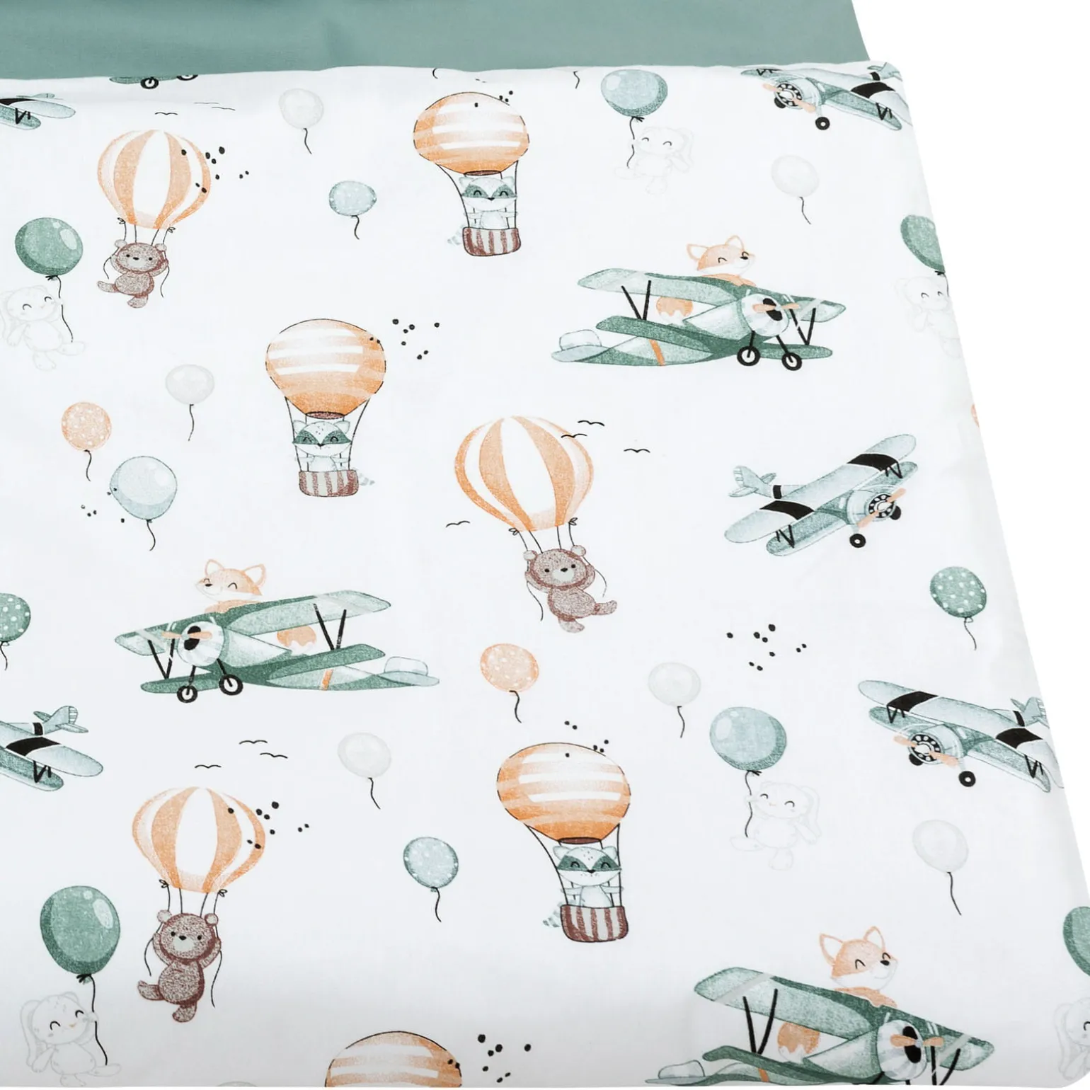 Komplet pościeli, poszewka 60 x 40 cm i poszwa 135 x 100 cm - Balloon Travel