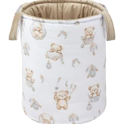 Kosz na zabawki, dwustronny - Boho Bears i Cappuccino Soft Velvet