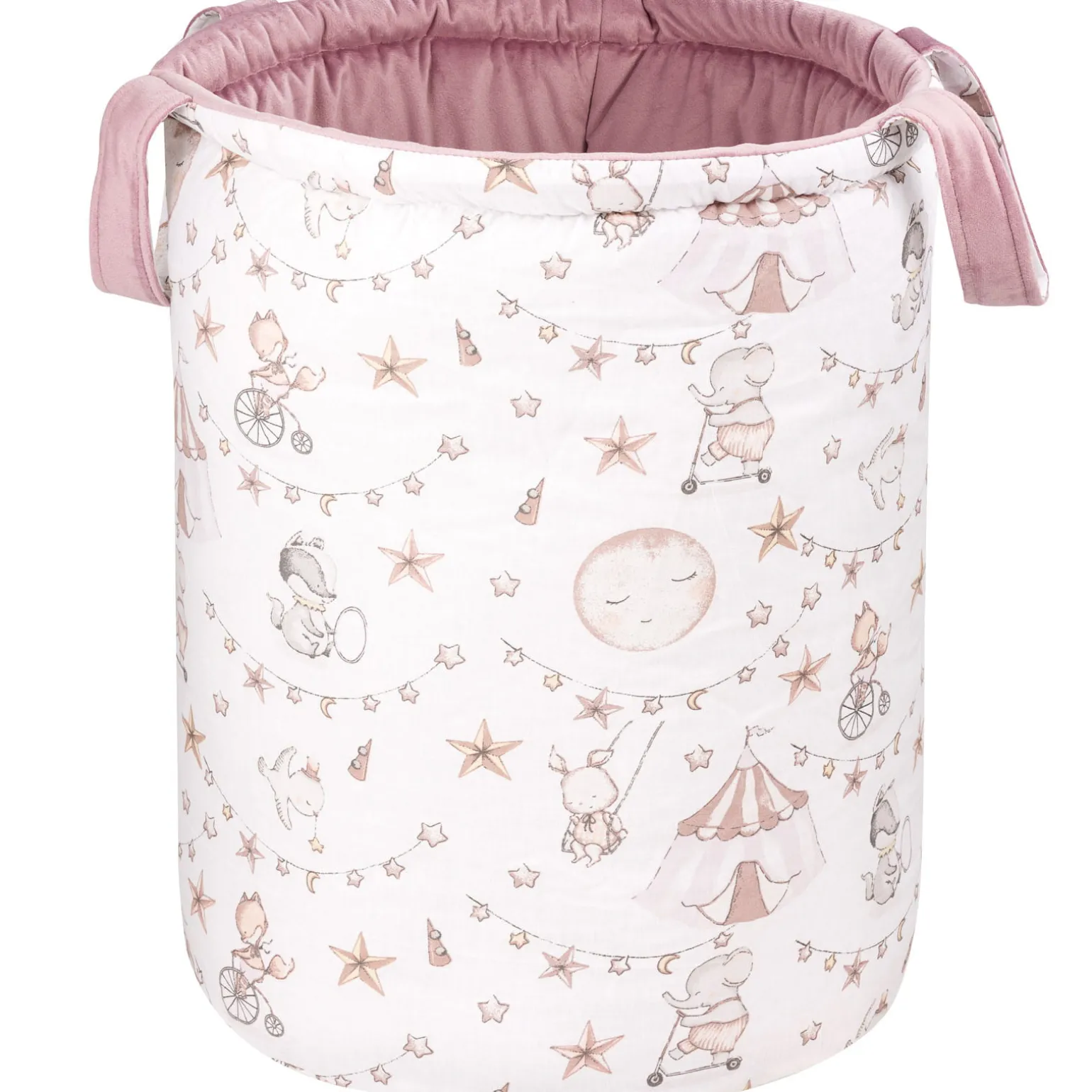 Kosz na zabawki, dwustronny - Candy Circus i wrzosowy Soft Velvet