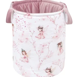 Kosz na zabawki, dwustronny - Little Fairy i Smokey Pink Soft Velvet
