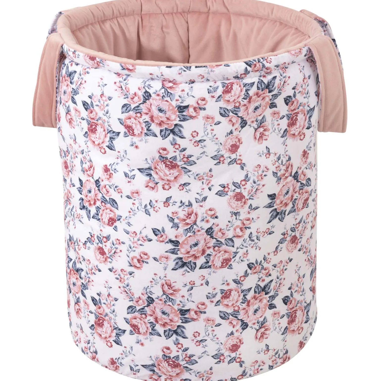 Kosz na zabawki, dwustronny - Roses i Smokey Pink Soft Velvet