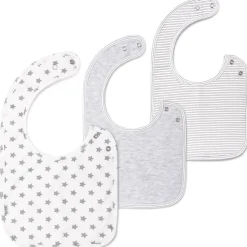 Śliniaczek bawełniany Basic Grey Melange 3 pack