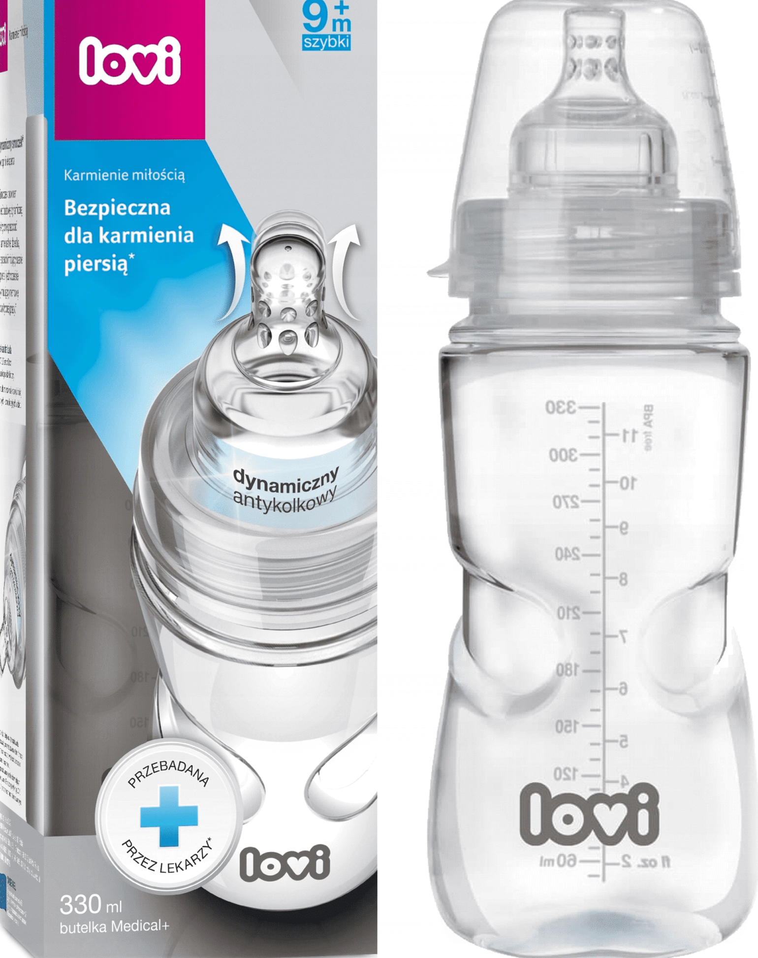 LOVI Butelka Medical+ 330 ml
