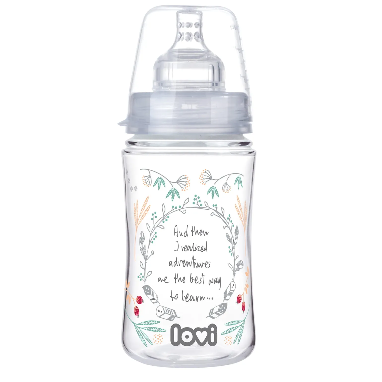 LOVI Butelka Trends 240 ml Indian Summer (+ smoczek 3m+)