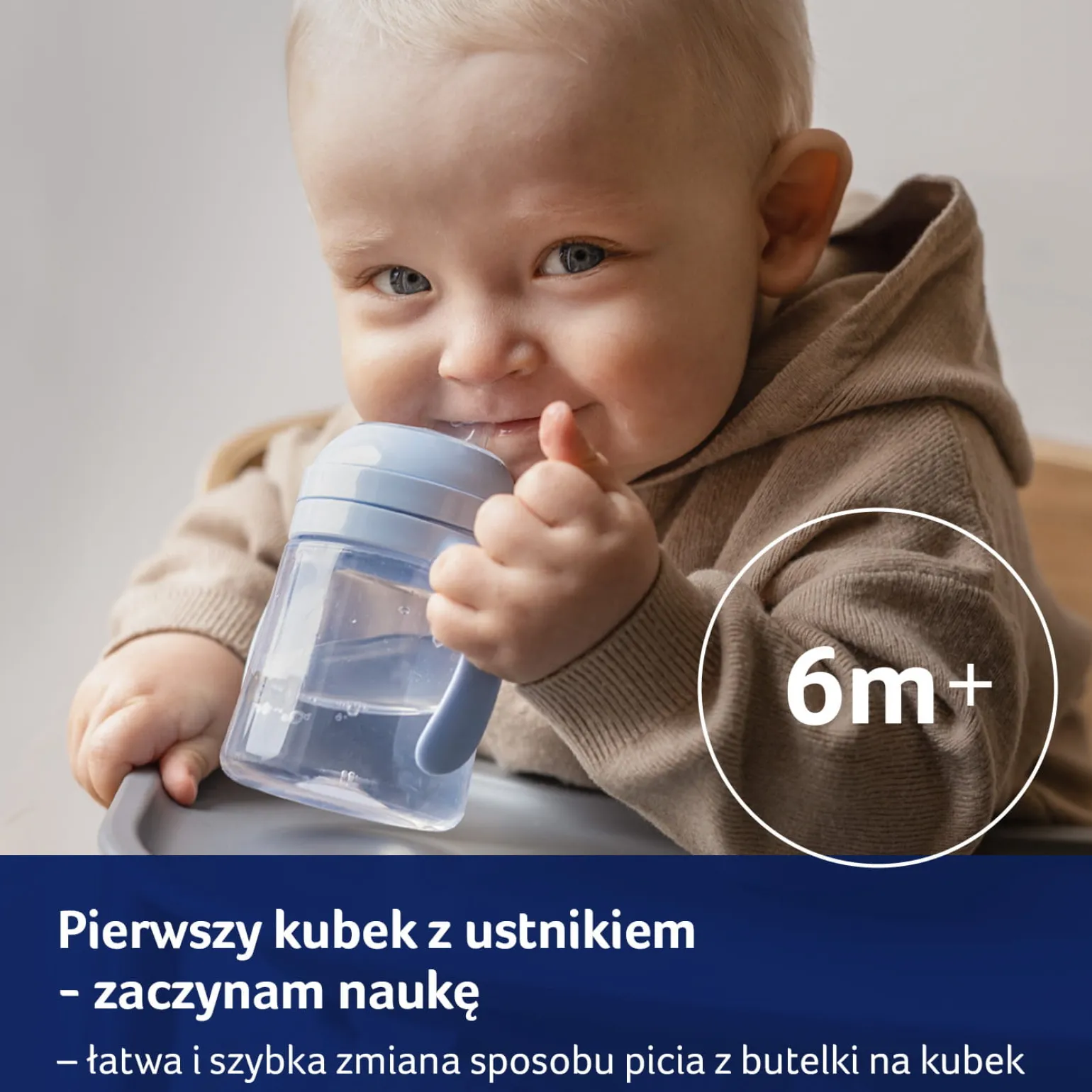 LOVI Pierwszy Kubek z ustnikiem 150 ml Blue