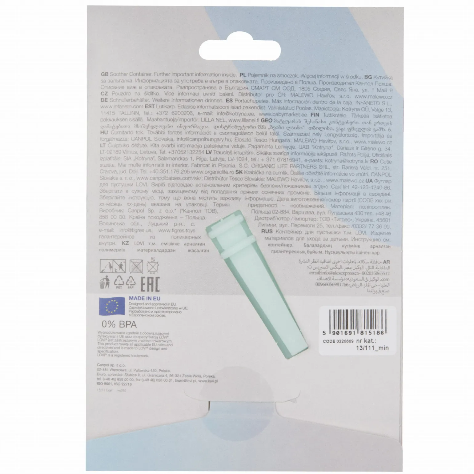 LOVI Pojemnik na smoczek Mint