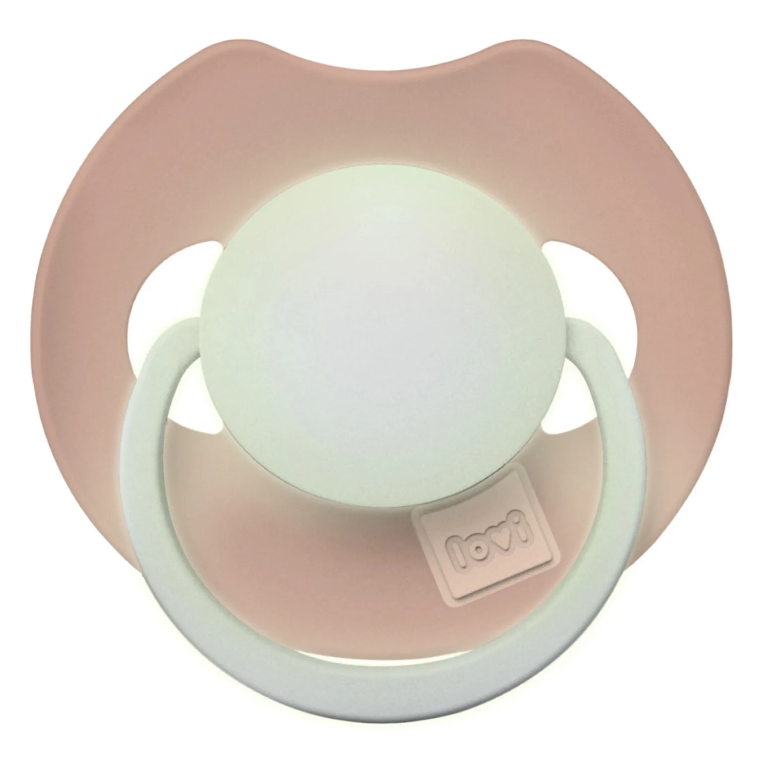 LOVI Prime Glow Smoczek silikonowy dynamiczny 0-6m 1 szt. Blush