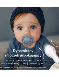 LOVI Prime Glow Smoczek silikonowy dynamiczny 0-6m 1 szt. Blush
