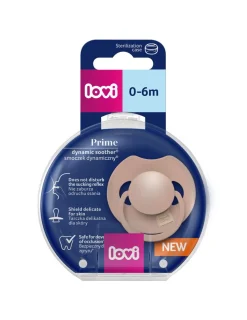 LOVI Prime Smoczek silikonowy dynamiczny 0-6m 1 szt. - Blush