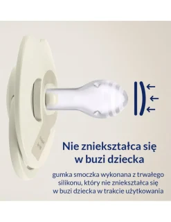 LOVI Prime Smoczek silikonowy dynamiczny 0-6m 1 szt. - Nude