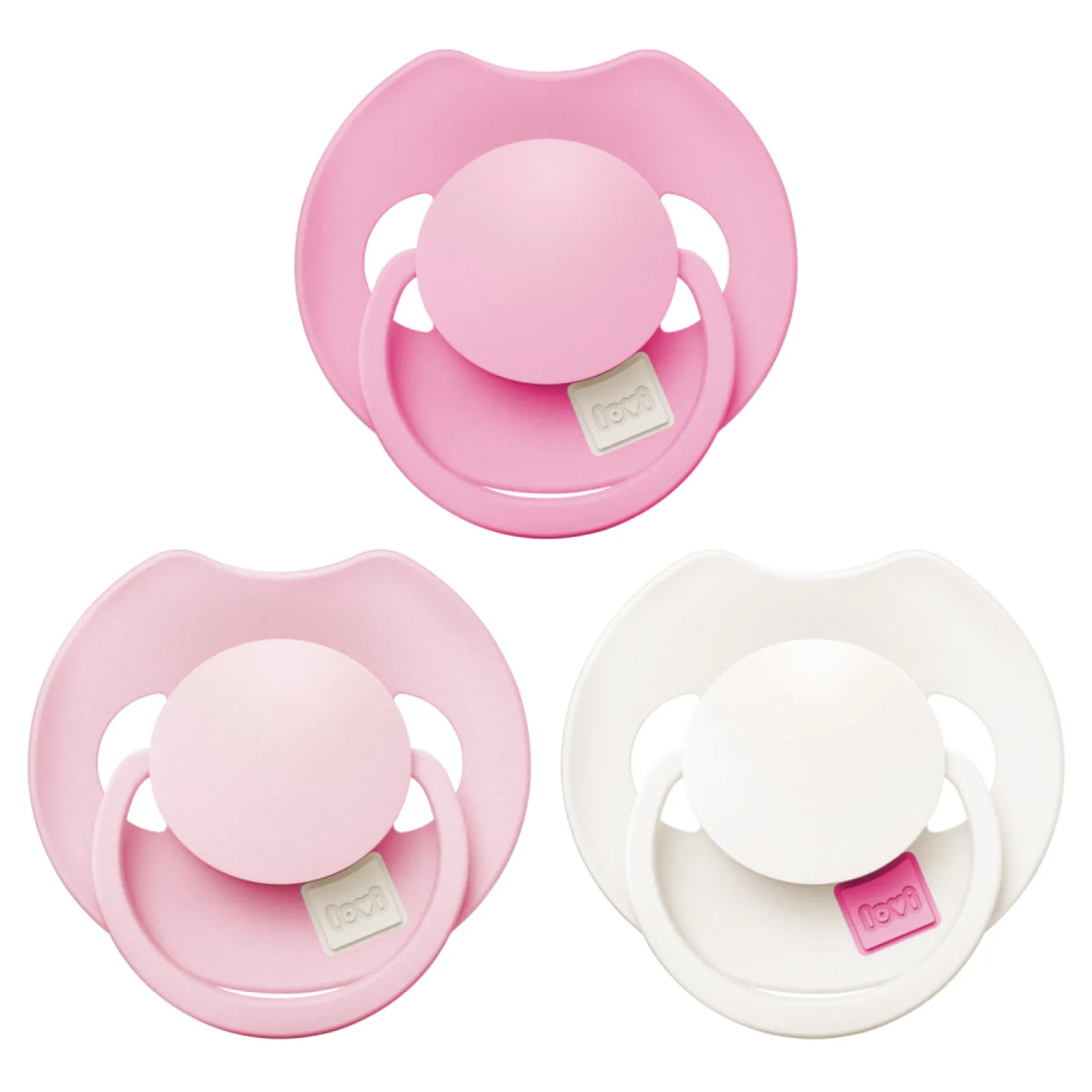 LOVI Prime Tutti Frutti Smoczek dynamiczny 6-18m 3 szt. Peony Pink
