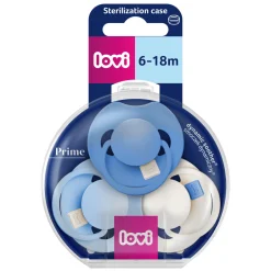 LOVI Prime Tutti Frutti Smoczek dynamiczny 6-18m 3 szt. Ultramarine Blue