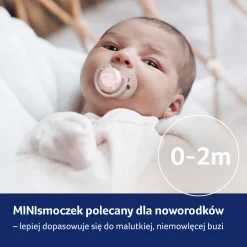 LOVI Smoczek silikonowy dynamiczny 0-2m Baby Shower Girl, 2 szt.