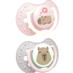 LOVI Smoczek silikonowy dynamiczny LOVI 2 szt. CapiChill Girl 0-6 m