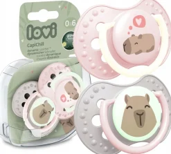 LOVI Smoczek silikonowy dynamiczny LOVI 2 szt. CapiChill Girl 0-6 m
