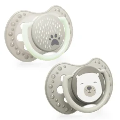 LOVI Smoczek silikonowy dynamiczny 6-18m Buddy Bear, 2 szt.