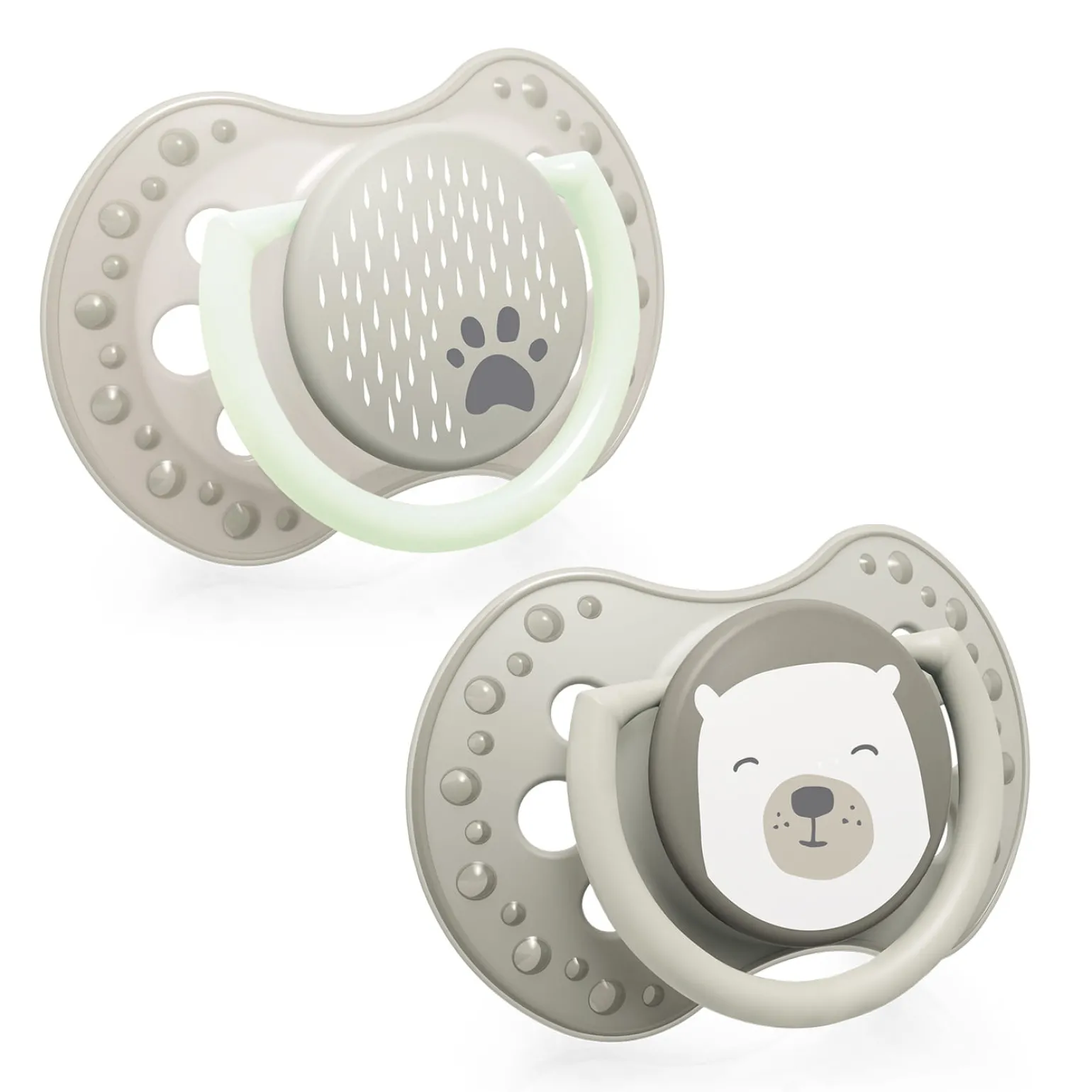 LOVI Smoczek silikonowy dynamiczny 6-18m Buddy Bear, 2 szt.