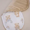 Materac do kokonu Comfort -Boho Bears i Cappuccino Soft Velvet