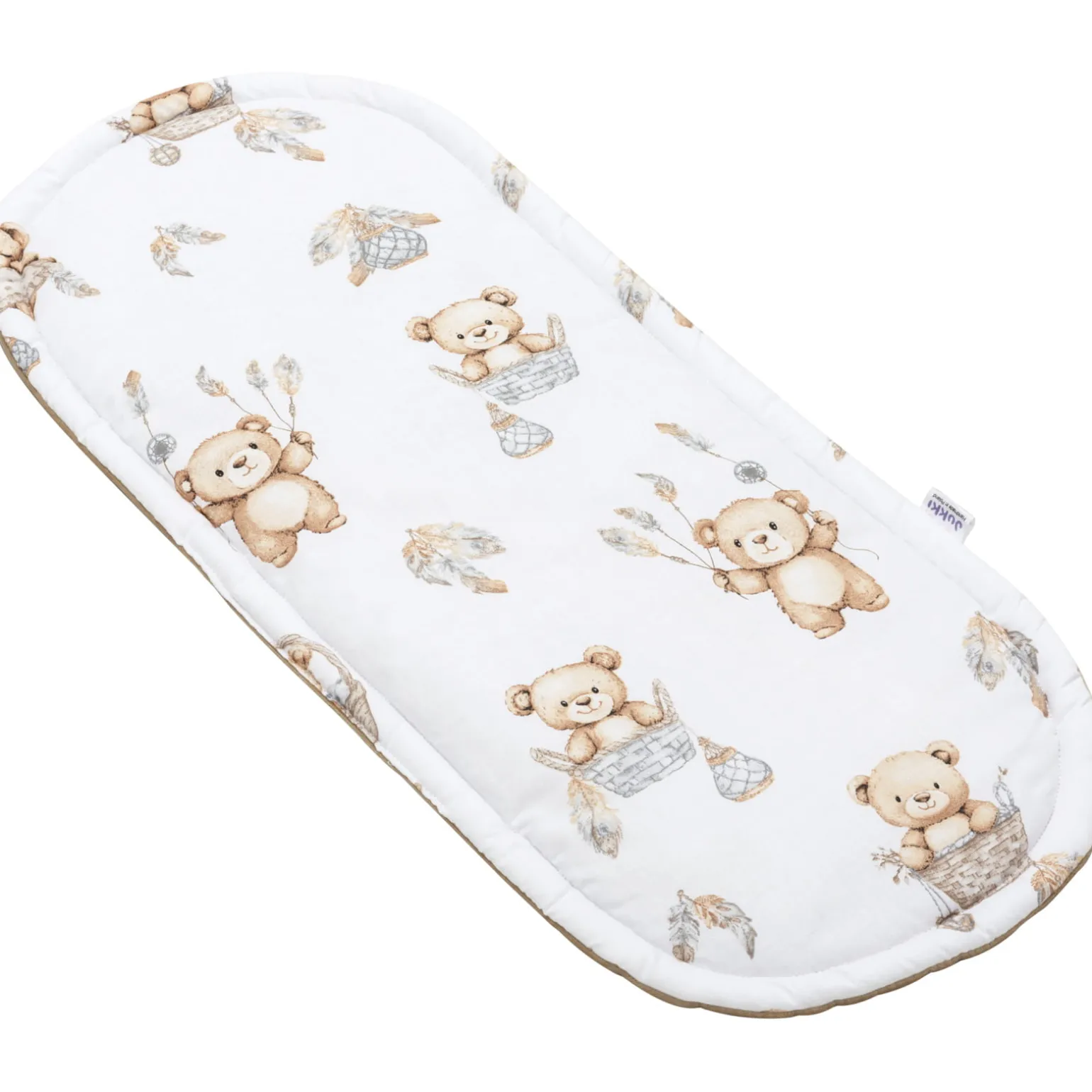 Materac do kokonu Comfort -Boho Bears i Cappuccino Soft Velvet