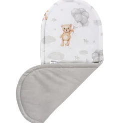 Materac do kokonu Comfort - Cloudy Bears i szary Velvet