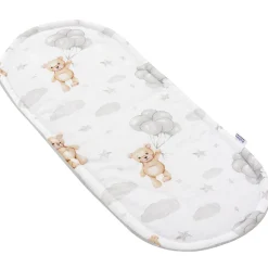 Materac do kokonu Comfort - Cloudy Bears i szary Velvet