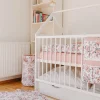 Materac do kokonu XXL - Roses i Smokey Pink Soft Velvet