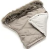 Mufka do wózka BEIGE WINTER z futerkiem