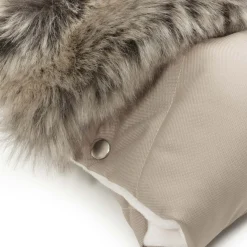 Mufka do wózka BEIGE WINTER z futerkiem