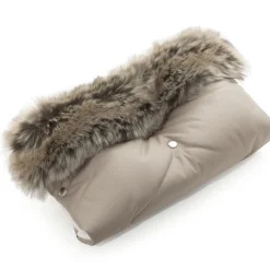 Mufka do wózka BEIGE WINTER z futerkiem
