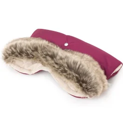 Mufka do wózka BURGUNDY WINTER z futerkiem